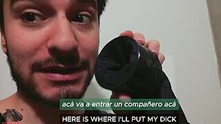 Young Amateur Uses Homemade Fleshlight On Monster Cock