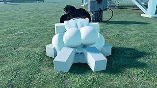 a player engages in intense combat in roblox game