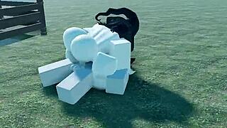 a player engages in intense combat in roblox game