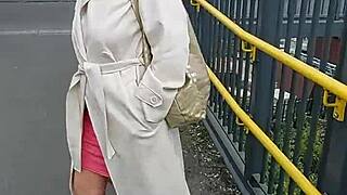 Daring Jasmin69 Performs Oral In Public Outdoor Webcam Dare