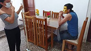 I ask, Want to fuck the maid with big tits while wife's away?