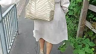 Daring Jasmin69 Performs Oral In Public Outdoor Webcam Dare