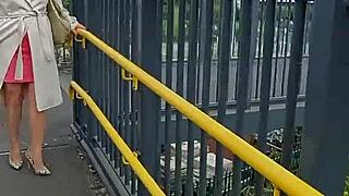 Daring Jasmin69 Performs Oral In Public Outdoor Webcam Dare