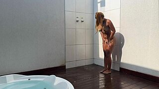 Fucking Bia Martins after her shower 😍 amateurs first time homemade pussy narrow ass quickie teen girl next door blowjob costumes.