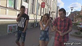 Skint Boyfriend Allows Sexy Friend to Fuck His Ex-Girlfriend for Money in Threesome