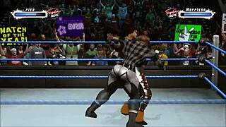 Marrisa battles John Morrison in an intense wrestling match with fetish elements. Action-packed showdown unfolds.