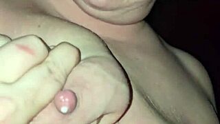 milk from big tits while riding cock