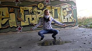 Violeta Proudly Shows Her Outdoor Puddle In Public