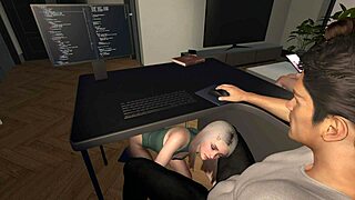 girlfriend sucks big cock while wife watches nearby in 3d hentai pov