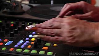 sexy busty blonde brittany andrews stuffs her pussy and butt with a dildo, doesn't she?