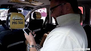 outdoor dp threesome unfolds in taxi cab