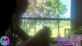 My Wife Surprised Me In The Woods With Her Best Friend For A Hot Threesome!