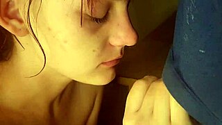 Hey, 18-year-old stepdaughter sucks daddy's big cock.