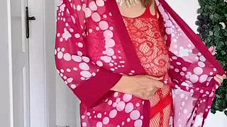 The Queen Of Overalls Busty Granny Mariaold Dazzles Hairy Pussy Close-Up!