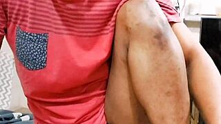 watch this small clitty femboy tease her boyfriend with workout skills