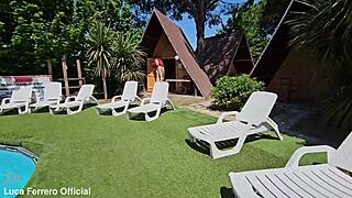 i meet my redhead neighbor at the pool, full video on my red page.