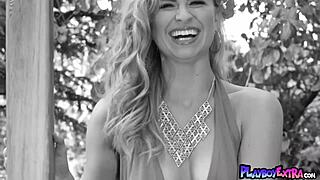 Canadian teen blondie maya rae strips naked outdoor