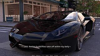 blonde milf gets assfucked in bathroom, friend outside, almost caught in 3d game