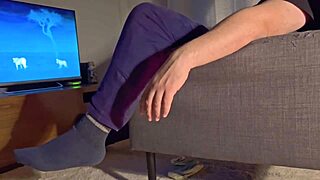 Petite blonde cleaner in jeans gets fucked hard, squirting on big ass.