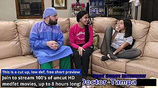 Does the Latina pass the pre-employment physical with assfucking?