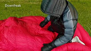 Jerking off in down jacket and pants?