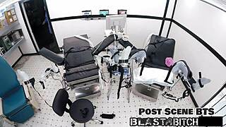 step sisters moan backstage as their shaved pussies get blasted with cum in missionary spreading