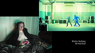 Exploring the naked night springs game with a brunette BBW character featuring big natural tits and long hair in part 3