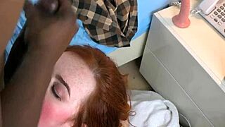 Curvy Redhead Adora Bell Eats A Huge Black Cock