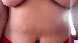 dirty talking chick with huge tits says stroke it