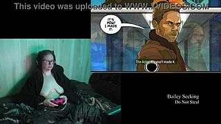 Exploring the naked night springs game with a brunette BBW character featuring big natural tits and long hair in part 3