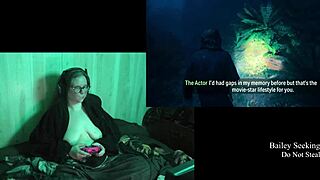 Exploring the naked night springs game with a brunette BBW character featuring big natural tits and long hair in part 3