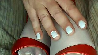 Red Shoes and White Silk Stockings Removed Slowly