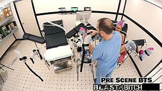 step sisters moan backstage as their shaved pussies get blasted with cum in missionary spreading