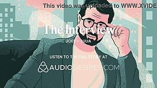 During Interview, She Rubs Her Tits And Cums, Then Asks For My Cock