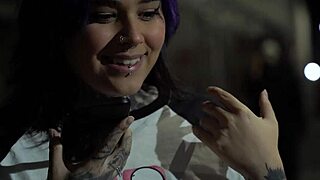 gothic emo girl caught in public halloween humiliation