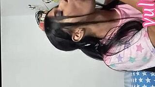 Horny Stepmother Flashes in Bath and Swallows Stepson's Cum