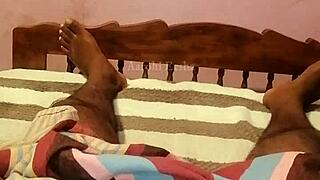 Indian step mom gives son intense handjob to cum