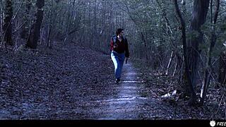 valentina nappi gets bound and facefucked as a fuck doll in the woods