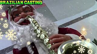 Your Christmas Gift Is This Hot Brunette Toying Her Wet Pussy and Asshole to Cum Hard!