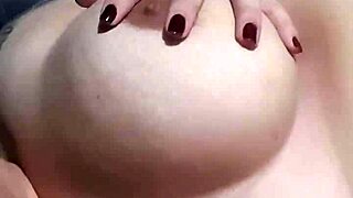 BBW hotwife indulges in solo play with her big boobs and dildo insertion