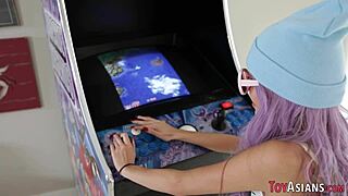 Little Asian Skank Rides Big Cock With Intense Emotions