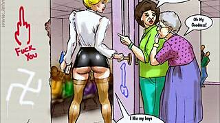 White slut teacher gets fucked by black monster cock in taboo classroom scene