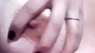 BBW hotwife indulges in solo play with her big boobs and dildo insertion