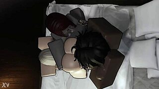 Blonde and Redhead Trio Bent Over for Big Cocks