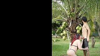 that small girl gives amazing outdoor blowjobs