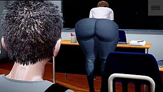 PAWG Teacher Shows Off Big Ass in Class!