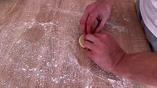 i made dumplings for my hungry stepsister then fucked her in kitchen