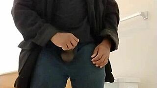 Wife Fantasizes About Girlfriend During Solo Masturbation in Garage, Slow Motion Wet Cum