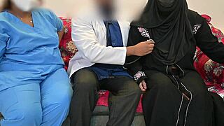 Doctor Satisfying His Dick with Nurse and Muslim Patient Lady