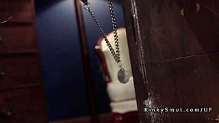 Threesome bondage ffm sex in upper floor with choking and gagging!